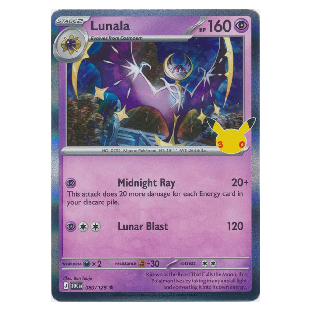 Lunala : 30TH CELEBRATION (Holo) - 080/128