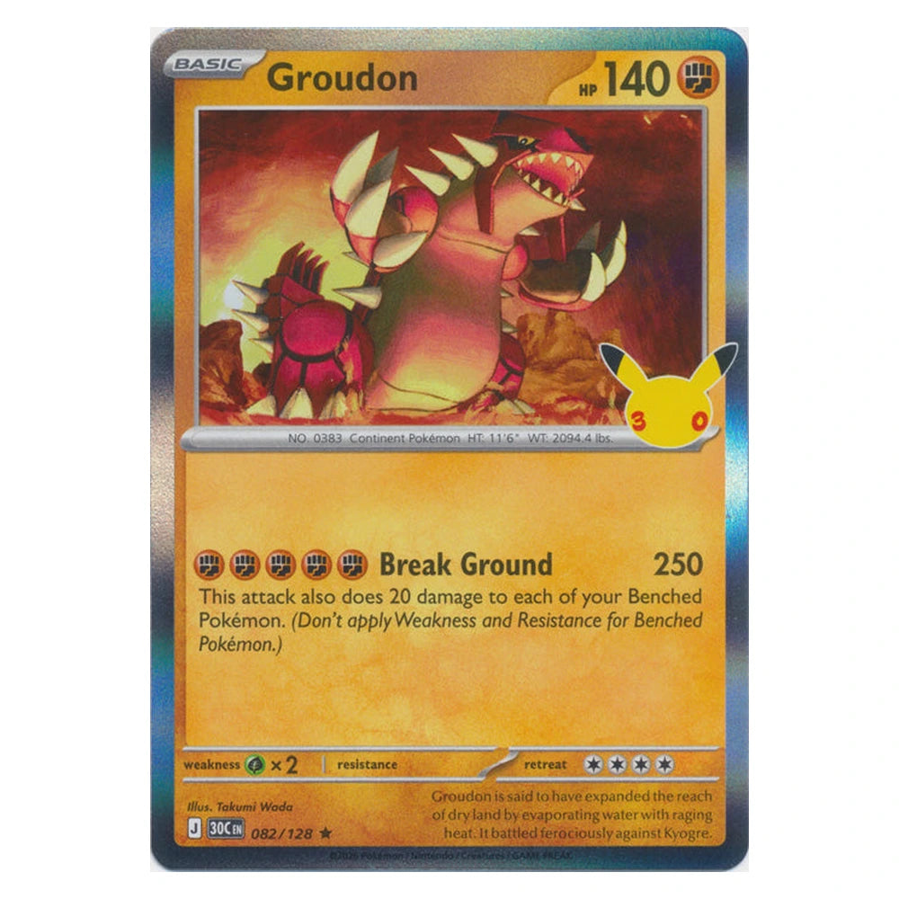 Groudon : 30TH CELEBRATION (Holo) - 082/128