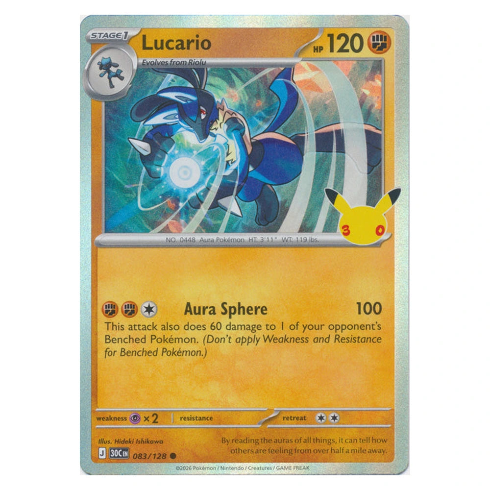 Lucario : 30TH CELEBRATION (Holo) - 083/128