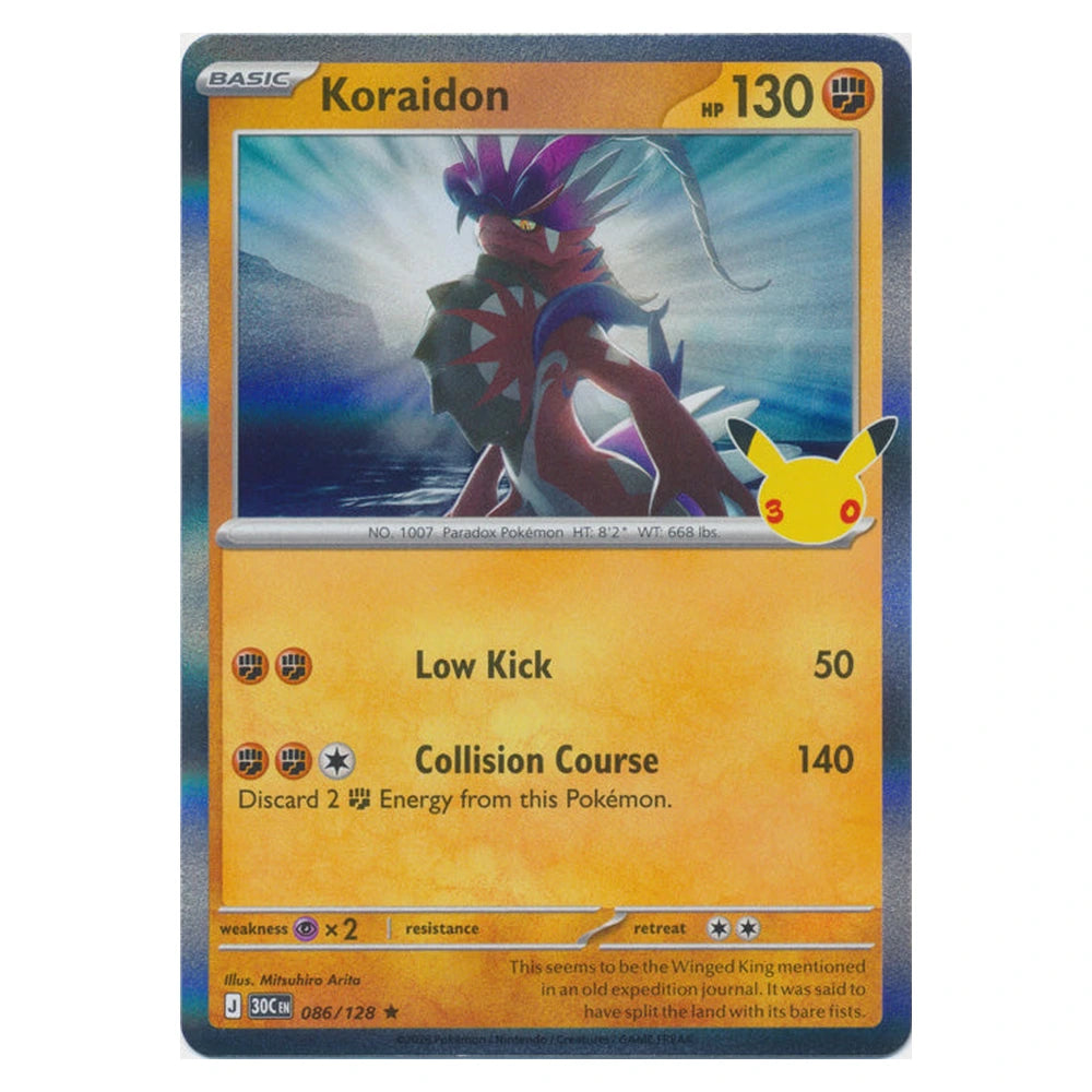 Koraidon : 30TH CELEBRATION (Holo) - 086/128