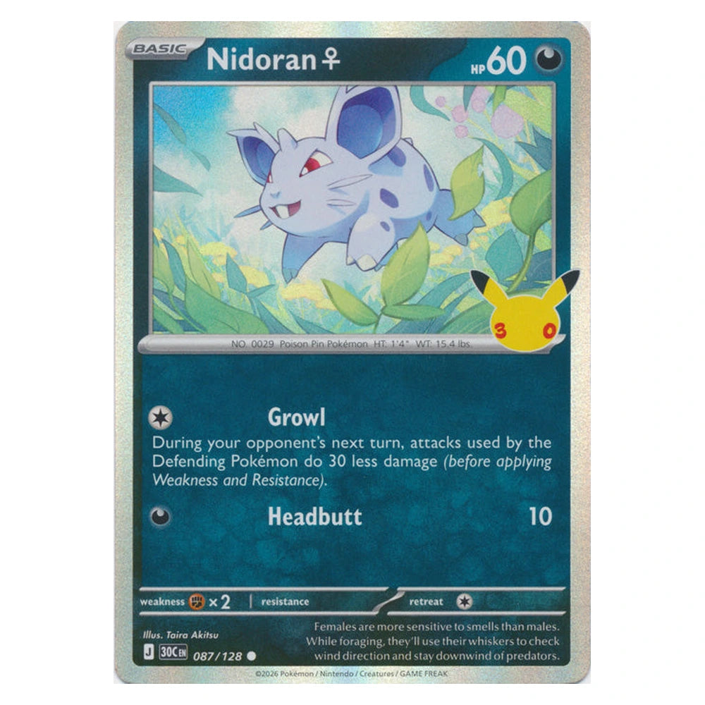 Nidoran : 30TH CELEBRATION (Holo) - 087/128