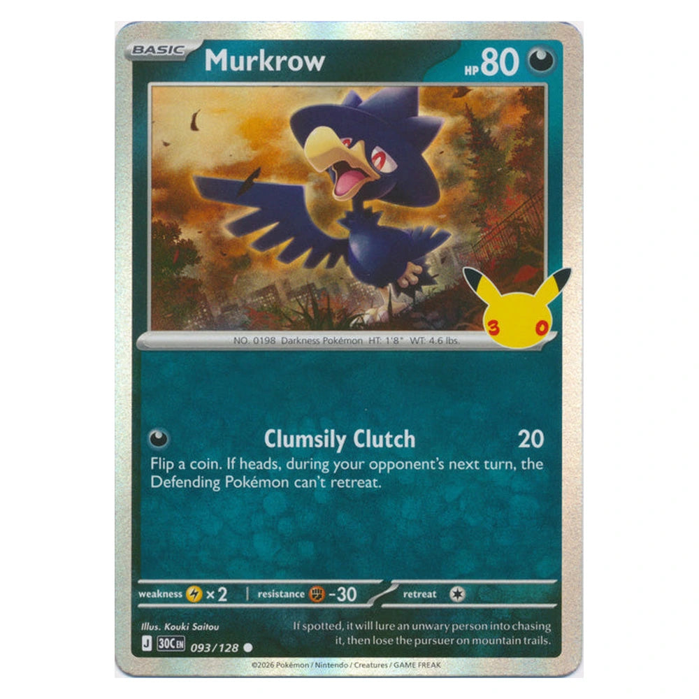 Murkrow : 30TH CELEBRATION (Holo) - 093/128