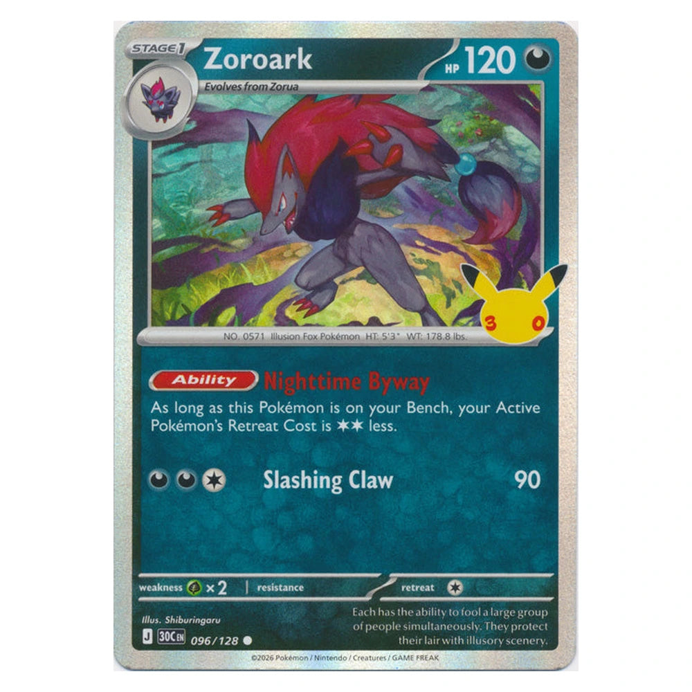 Zoroark : 30TH CELEBRATION (Holo) - 096/128