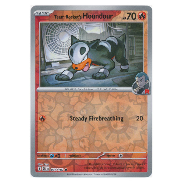 Team Rocket's Houndour : DESTINED RIVALS (Reverse holo) - 037/182