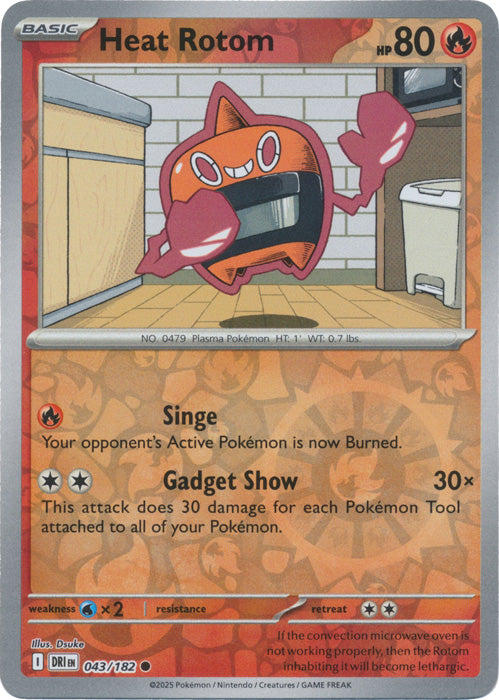 Heat Rotom : DESTINED RIVALS (Reverse holo) - 043/182