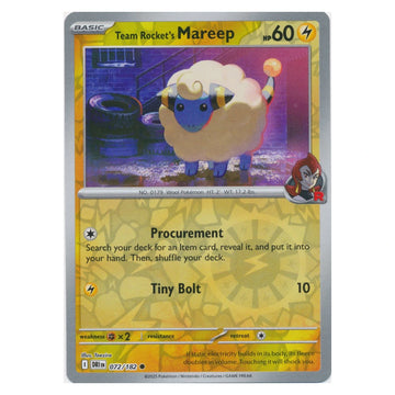 Team Rocket's Mareep : DESTINED RIVALS (Reverse holo) - 072/182