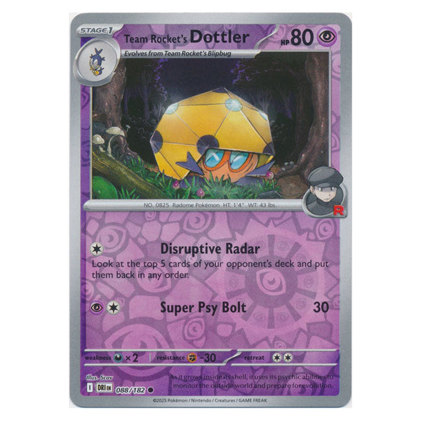 Team Rocket's Dottler : DESTINED RIVALS (Reverse holo) - 088/182