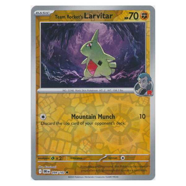 Team Rocket's Larvitar : DESTINED RIVALS (Reverse holo) - 094/182