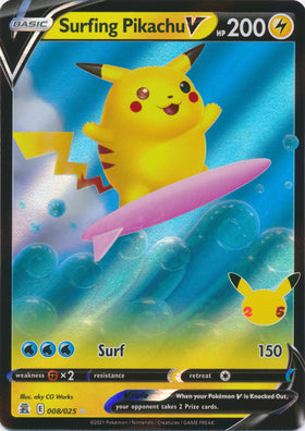 Surfing Pikachu V : CELEBRATIONS - 008/025 - Lockett Labs UK