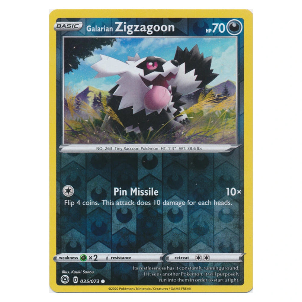 Galarian Zigzagoon : CHAMPION'S PATH (Reverse holo) - 035/073
