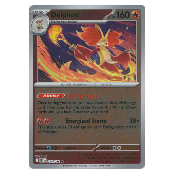 Delphox : CHAOS RISING (Reverse holo) - 013/086