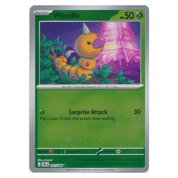 Weedle : CHAOS RISING (Reverse holo) - 001/086