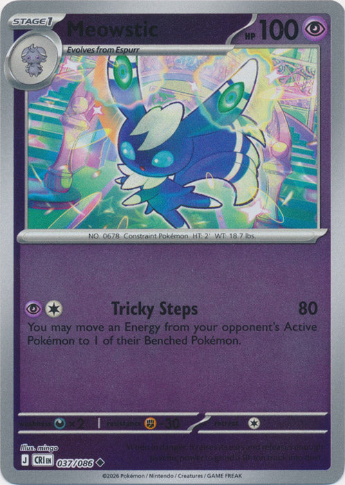 Meowstic : CHAOS RISING (Reverse holo) - 037/086