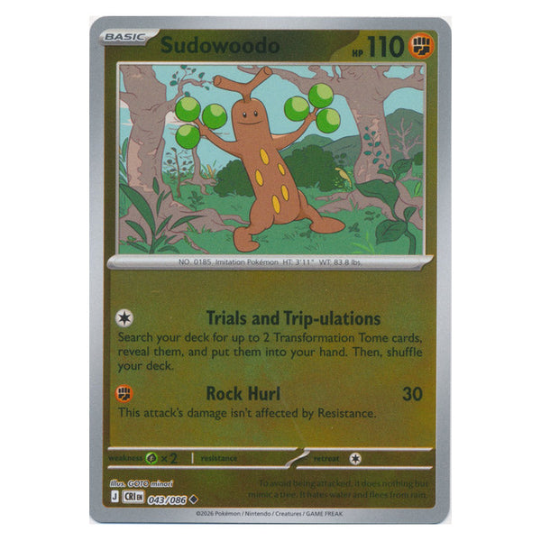 Sudowoodo : CHAOS RISING (Reverse holo) - 043/086