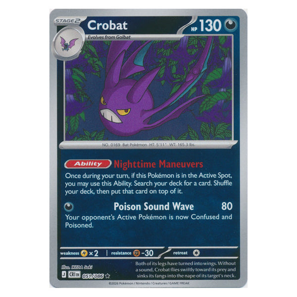 Crobat : CHAOS RISING (Reverse holo) - 051/086