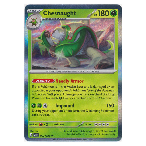 Chesnaught : CHAOS RISING (Holo) - 007/086