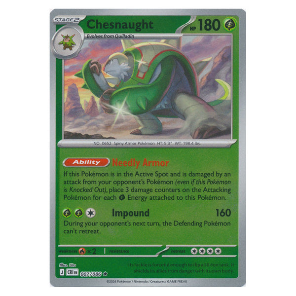 Chesnaught : CHAOS RISING (Reverse holo) - 007/086
