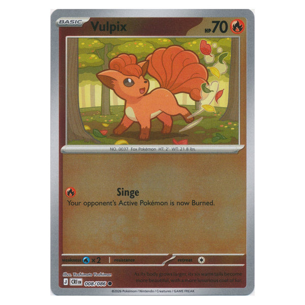 Vulpix : CHAOS RISING (Reverse holo) - 008/086