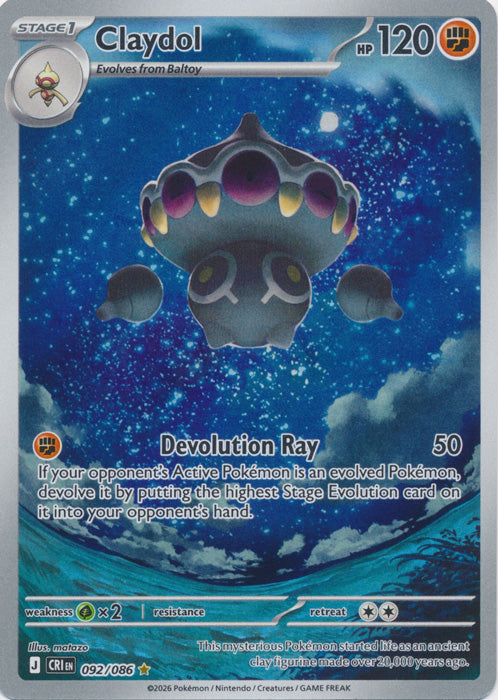 Claydol : CHAOS RISING - 092/086 - Lockett Labs UK