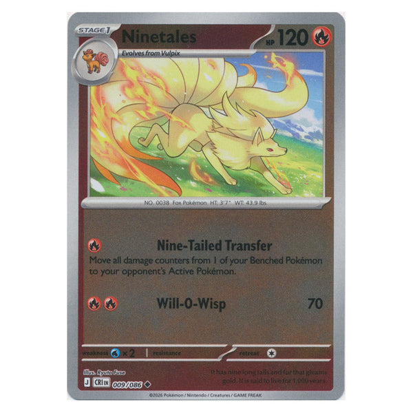 Ninetales : CHAOS RISING (Reverse holo) - 009/086