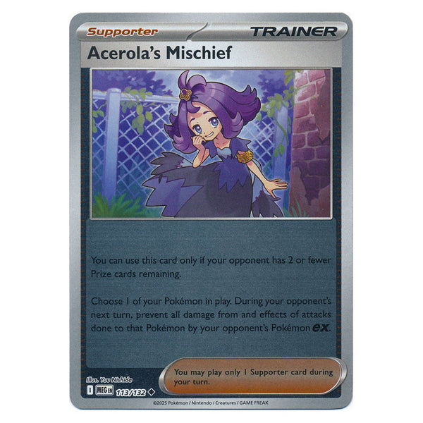 Acerola's Mischief : MEGA EVOLUTION BASE (Reverse holo) - 113/132