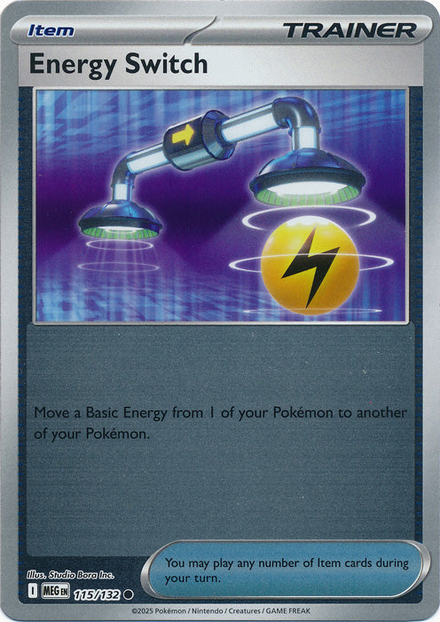 Energy Switch : MEGA EVOLUTION BASE (Reverse holo) - 115/132 - Lockett Labs UK
