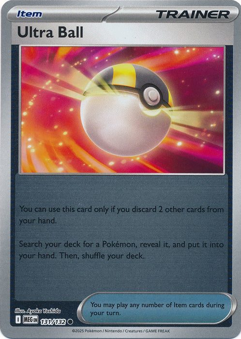 Ultra Ball : MEGA EVOLUTION BASE (Reverse holo) - 131/132 - Lockett Labs UK