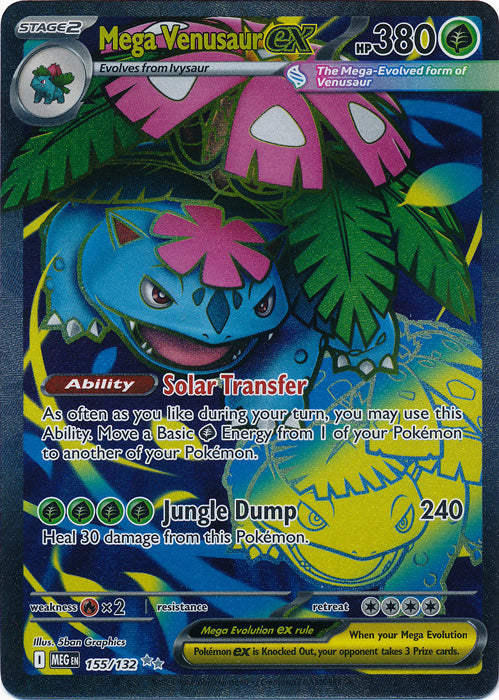Mega Venusaur ex : MEGA EVOLUTION BASE - 155/132 - Lockett Labs UK