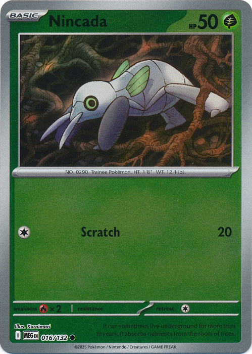 Nincada : MEGA EVOLUTION BASE (Reverse holo) - 016/132