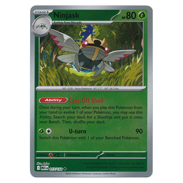 Ninjask : MEGA EVOLUTION BASE (Reverse holo) - 017/132