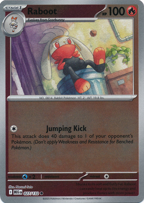 Raboot : MEGA EVOLUTION BASE (Reverse holo) - 027/132