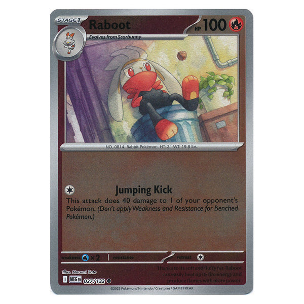 Raboot : MEGA EVOLUTION BASE (Reverse holo) - 027/132