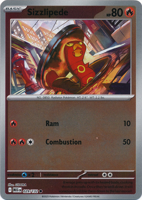 Sizzlipede : MEGA EVOLUTION BASE (Reverse holo) - 029/132 - Lockett Labs UK