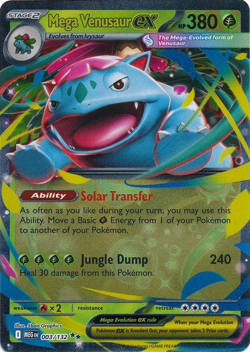 Mega Venusaur ex : MEGA EVOLUTION BASE - 003/132 - Lockett Labs UK