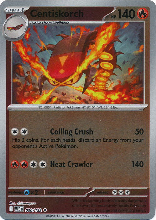 Centiskorch : MEGA EVOLUTION BASE (Reverse holo) - 030/132