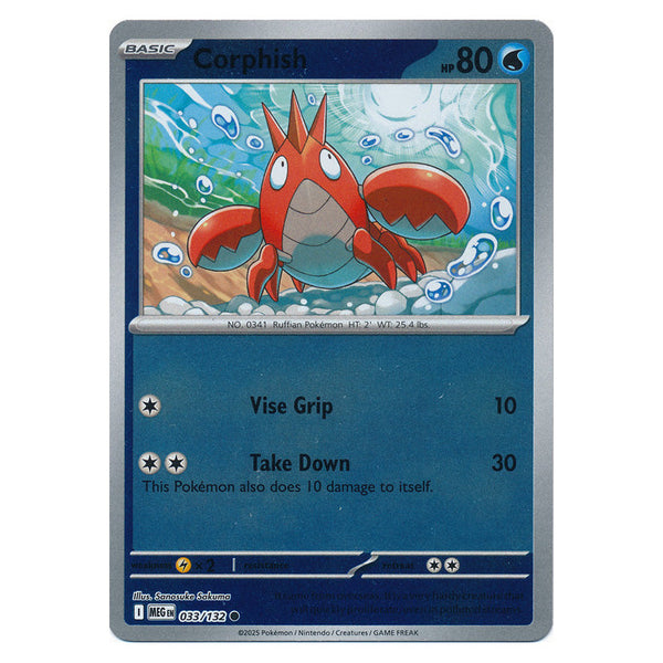 Corphish : MEGA EVOLUTION BASE (Reverse holo) - 033/132