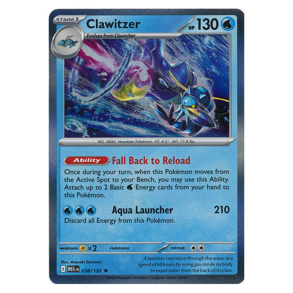 Clawitzer : MEGA EVOLUTION BASE (Holo) - 038/132