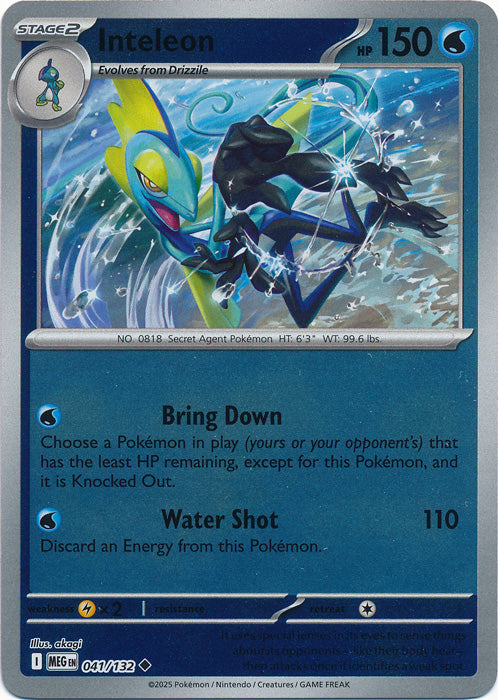 Inteleon : MEGA EVOLUTION BASE (Reverse holo) - 041/132 - Lockett Labs UK