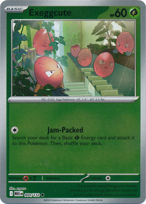 Exeggcute : MEGA EVOLUTION BASE (Reverse holo) - 004/132 - Lockett Labs UK