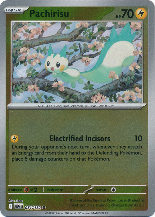 Pachirisu : MEGA EVOLUTION BASE (Reverse holo) - 051/132