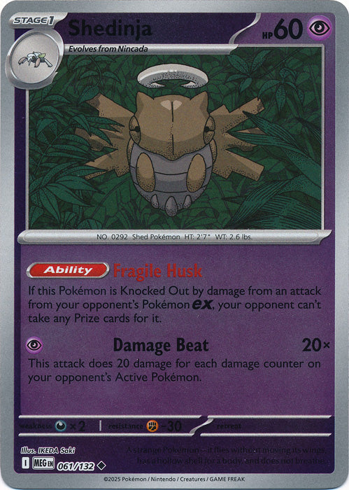 Shedinja : MEGA EVOLUTION BASE (Reverse holo) - 061/132