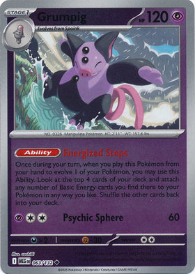 Grumpig : MEGA EVOLUTION BASE (Reverse holo) - 063/132