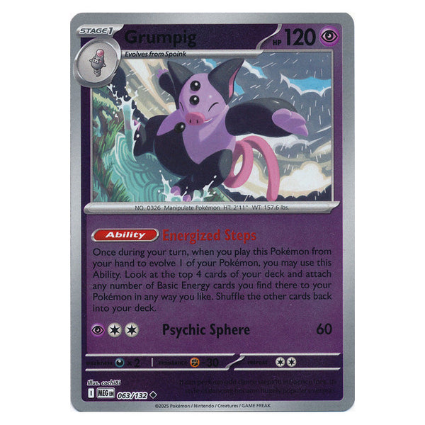 Grumpig : MEGA EVOLUTION BASE (Reverse holo) - 063/132