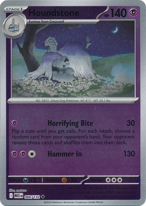 Houndstone : MEGA EVOLUTION BASE (Reverse holo) - 066/132