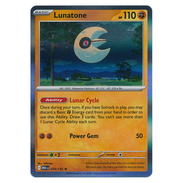 Lunatone : MEGA EVOLUTION BASE (Holo) - 074/132