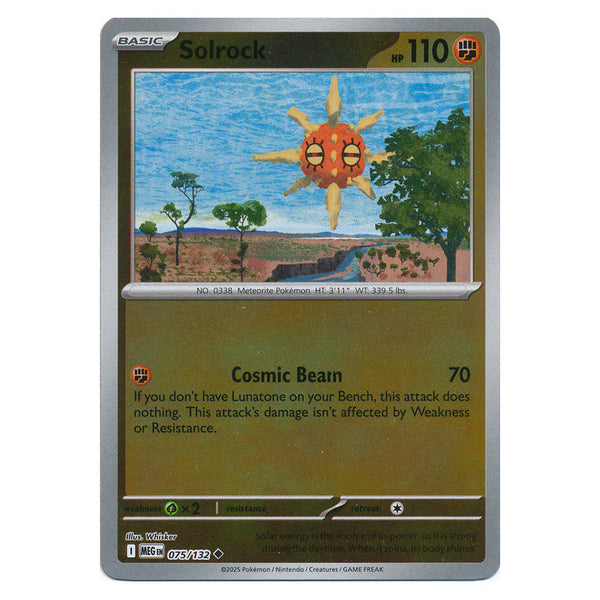 Solrock : MEGA EVOLUTION BASE (Reverse holo) - 075/132