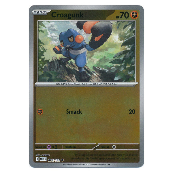 Croagunk : MEGA EVOLUTION BASE (Reverse holo) - 078/132