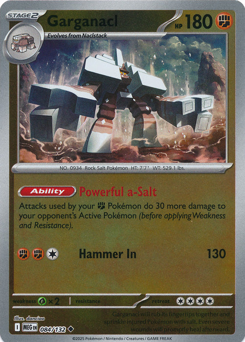 Garganacl : MEGA EVOLUTION BASE (Reverse holo) - 084/132 - Lockett Labs UK