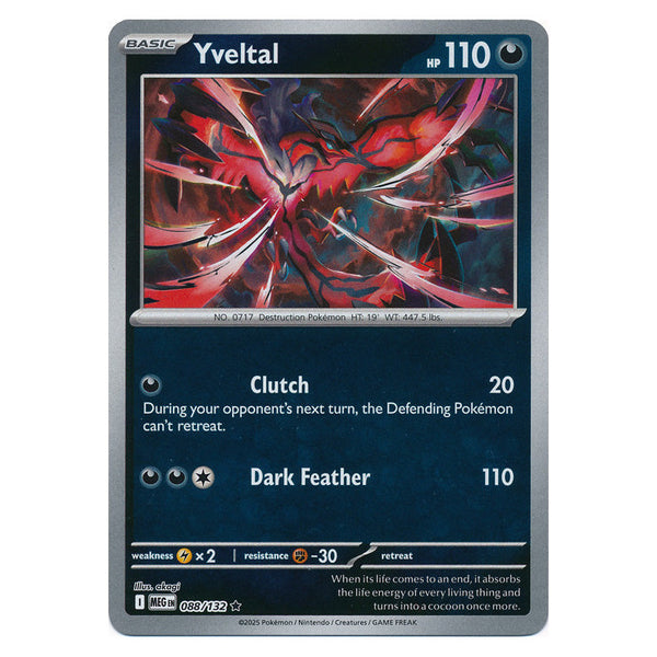 Yveltal : MEGA EVOLUTION BASE (Reverse holo) - 088/132