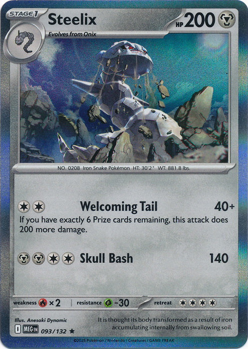 Steelix : MEGA EVOLUTION BASE (Holo) - 093/132 - Lockett Labs UK